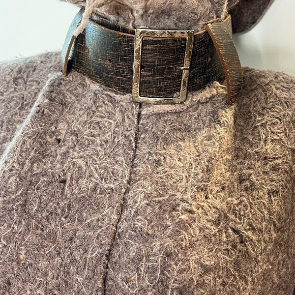 Casch by Gro Abrahamsson Sz 38 Boiled Wool Coat - Work of Art - Picture 4 of 16